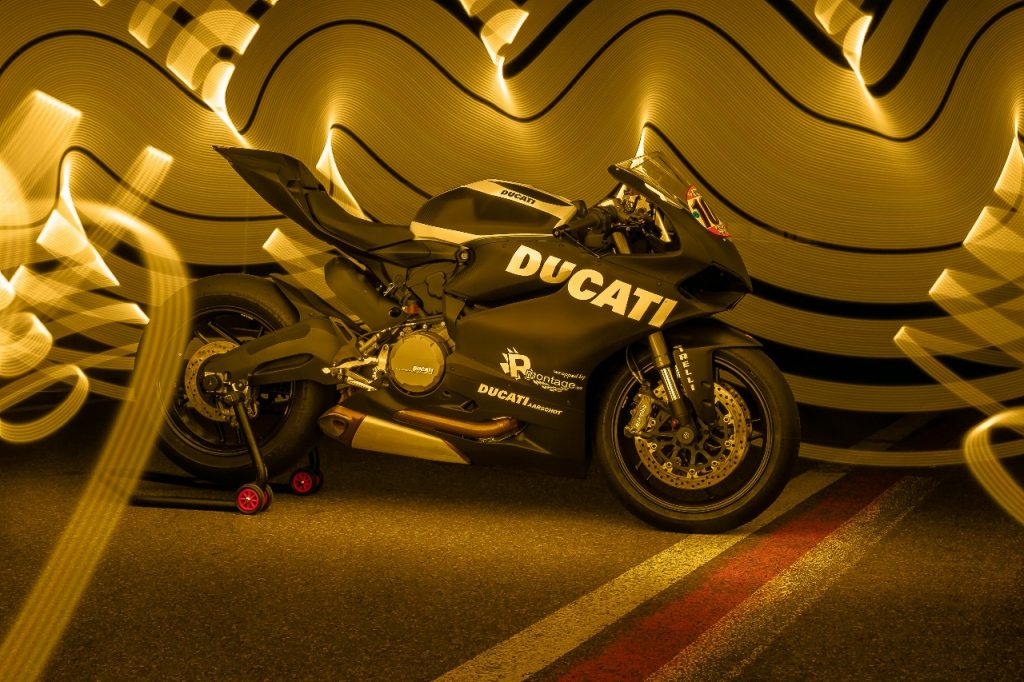 Lightpaint art photography of motorcycles #44
