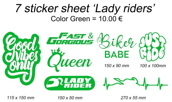 7 Sticker sheet 'lady riders' - Afbeelding 2