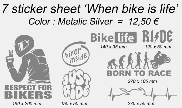 7 Sticker sheet - When bike is life - Afbeelding 4