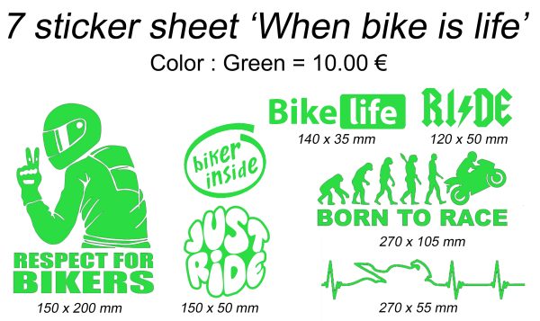 7 Sticker sheet - When bike is life - Afbeelding 3