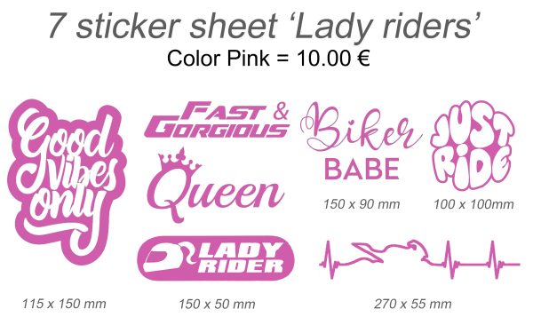 7 Sticker sheet 'lady riders' - Afbeelding 5