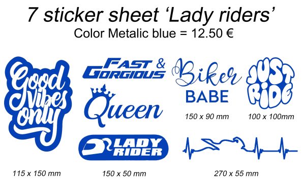 7 Sticker sheet 'lady riders' - Afbeelding 7