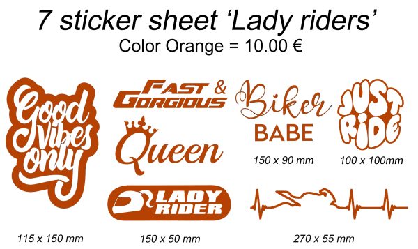 7 Sticker sheet 'lady riders' - Afbeelding 4