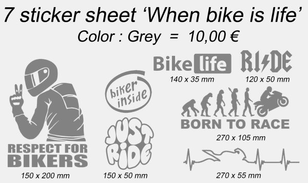 7 Sticker sheet - When bike is life - Afbeelding 7