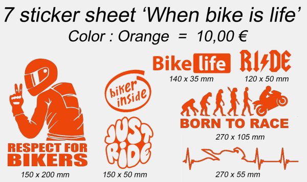 7 Sticker sheet - When bike is life - Afbeelding 9