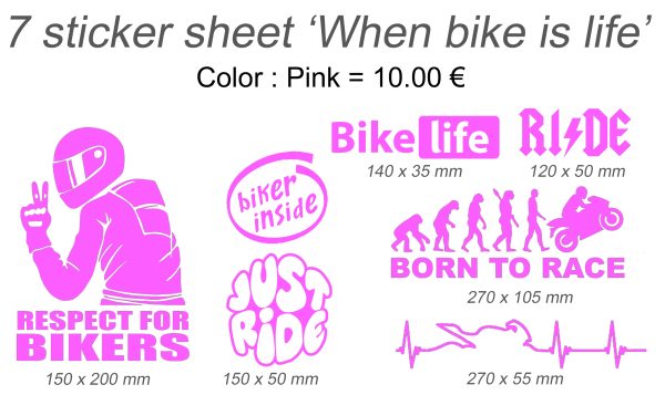 7 Sticker sheet - When bike is life - Afbeelding 2